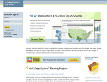 Tablet Screenshot of educators.mycollegeoptions.org